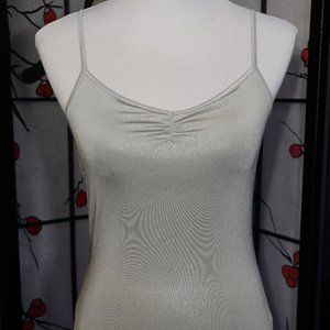 Express Silver Cami Top, Bra Shelf, Size Small